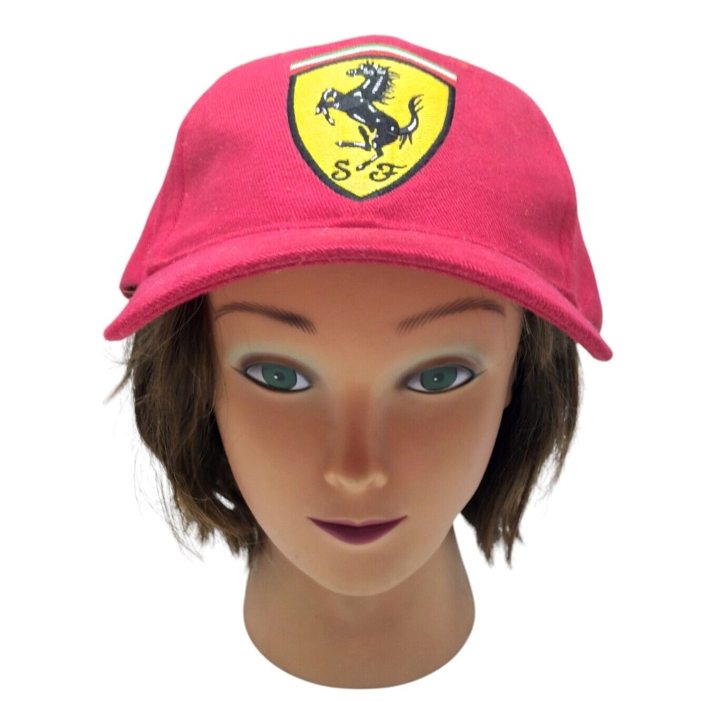 Vintage FERRARI Cap big logo racing F1 hat 90s red Formula 1‎ team